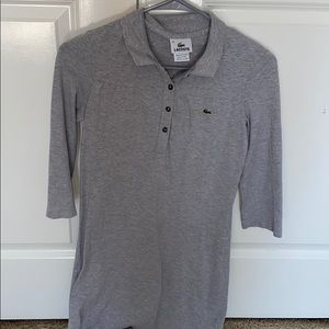 Gray Lacoste Polo Dress
